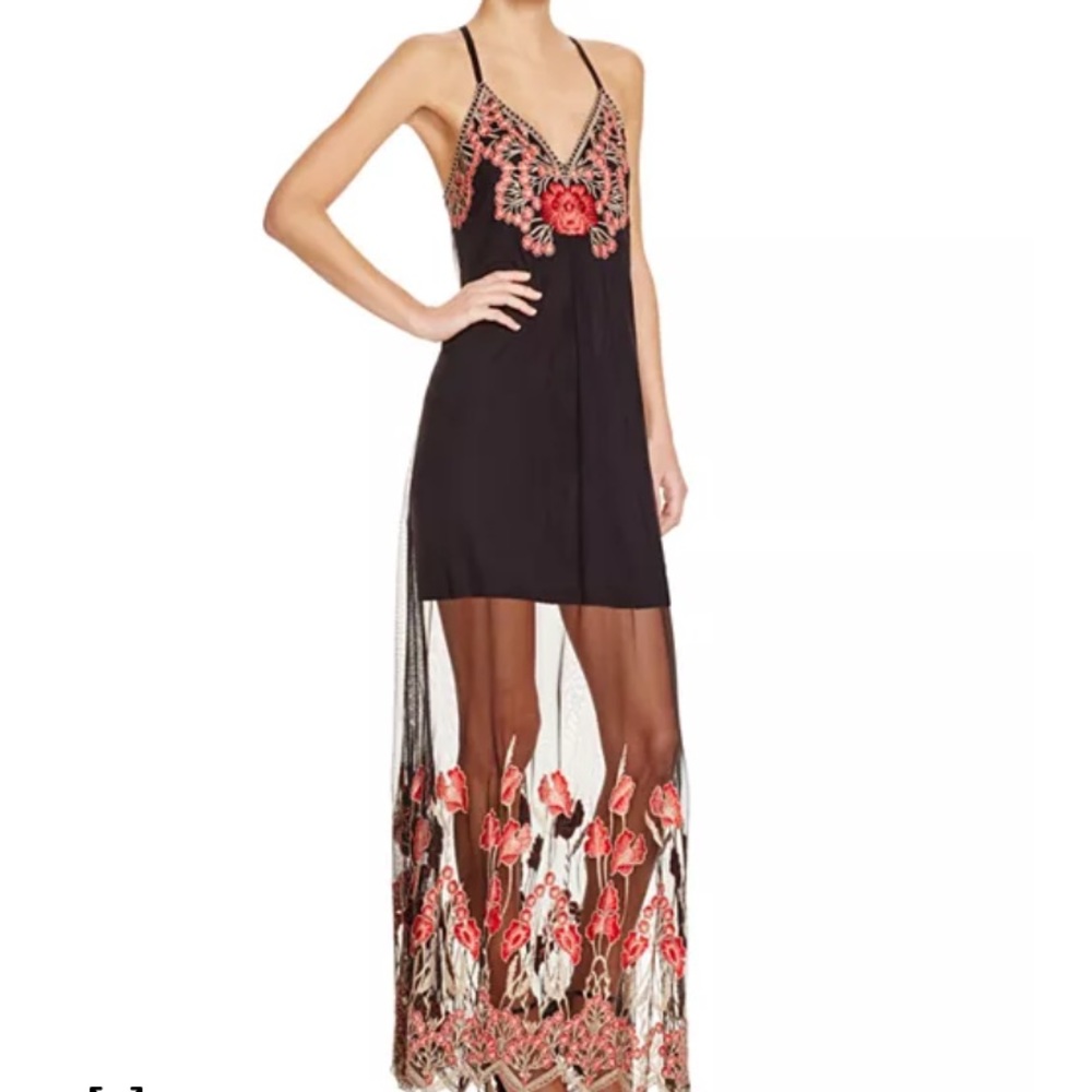Alice + Olivia Sally Embroidered Maxi dress